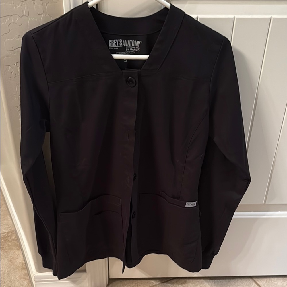 Grey's Anatomy Women's Black Scrub Jacket